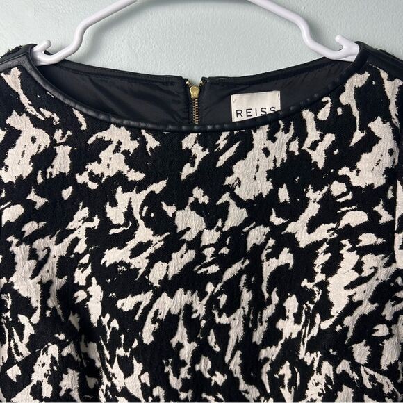 Reiss Jacques Textured Jacquard Printed Bodycon Fitted Dress Size 2 - Picture 11 of 16